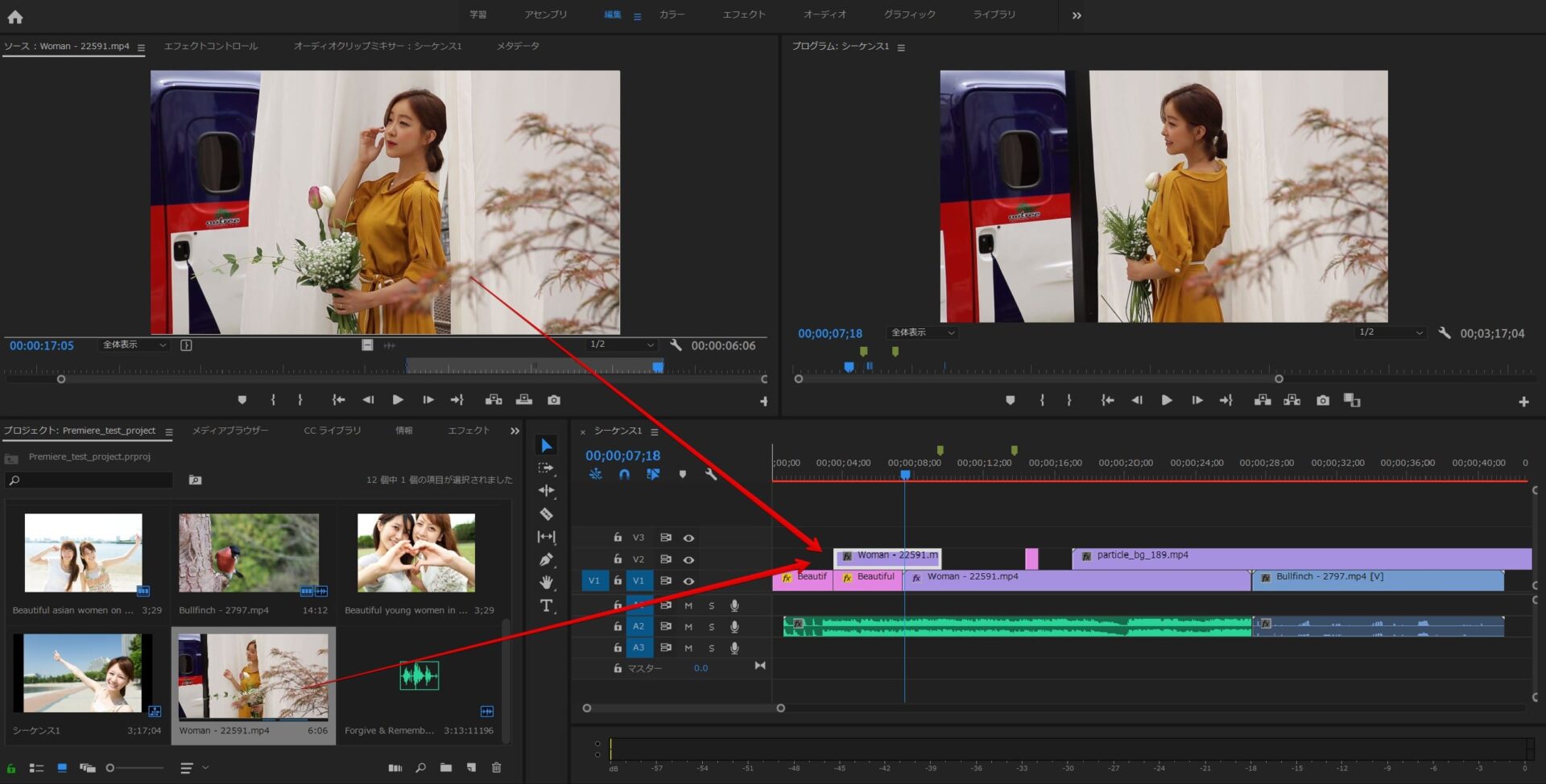 PremiereProのトリミング編集 [インポイントとアウトポイント] - fu-non